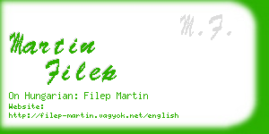 martin filep business card